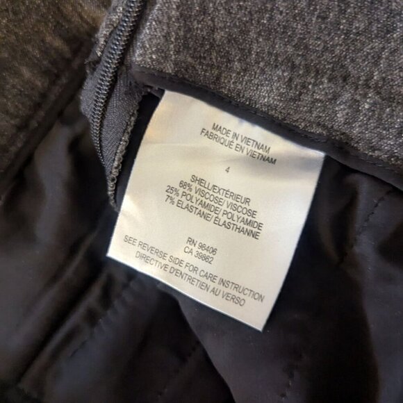 Theory Treeca Dress Pants Slim Charcoal 4 - Picture 4 of 4